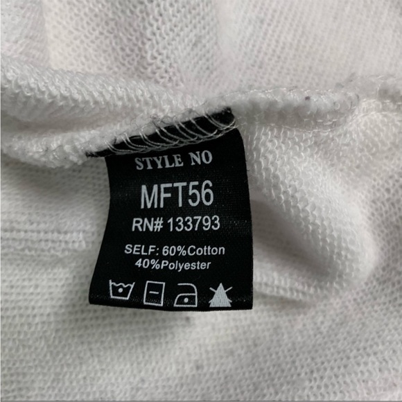 POL Ombré Oversized Distressed Shredded LaceUp Pullover Sweatshirt Size Large - Picture 6 of 8